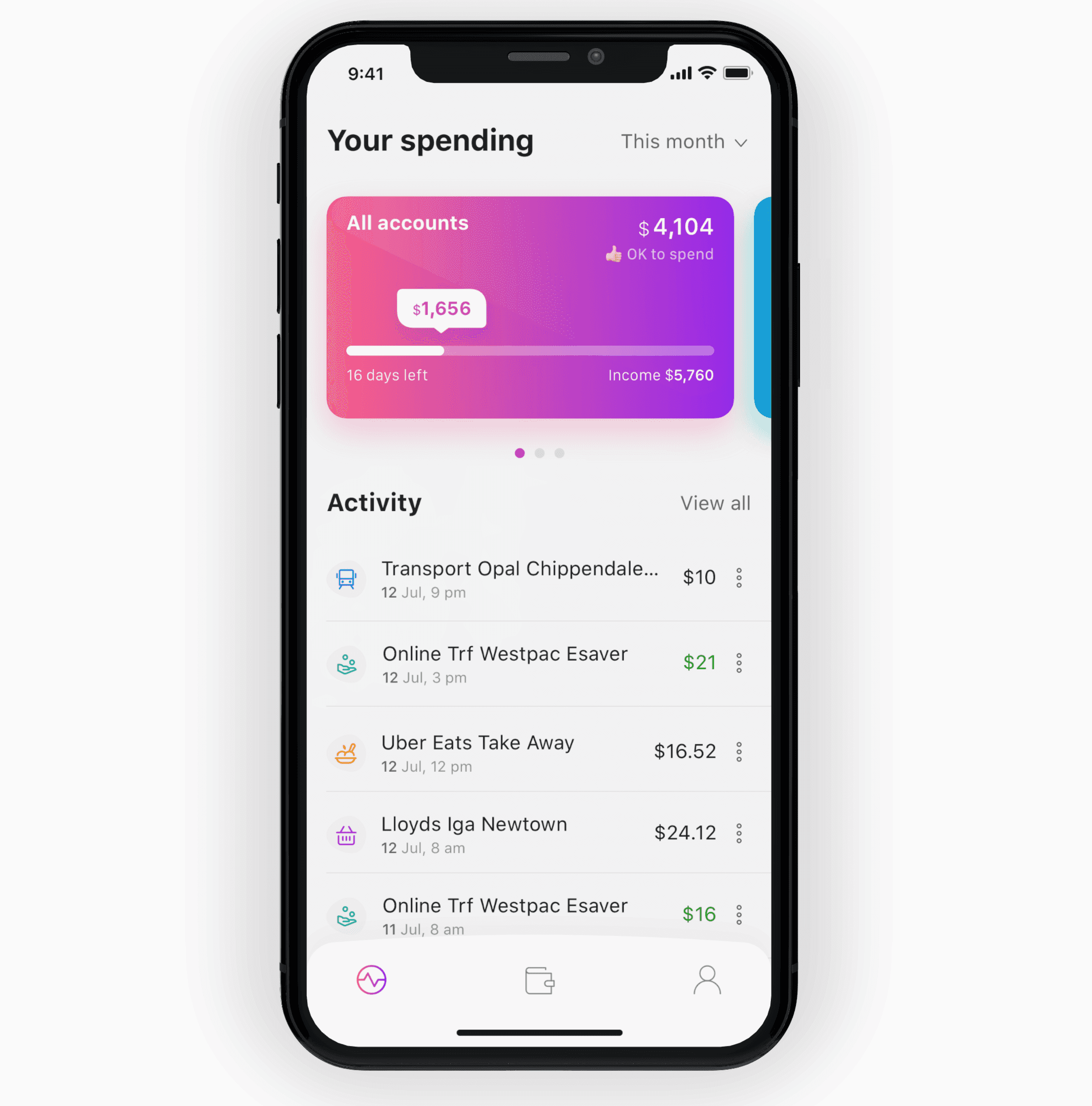Beforepay spending page concept