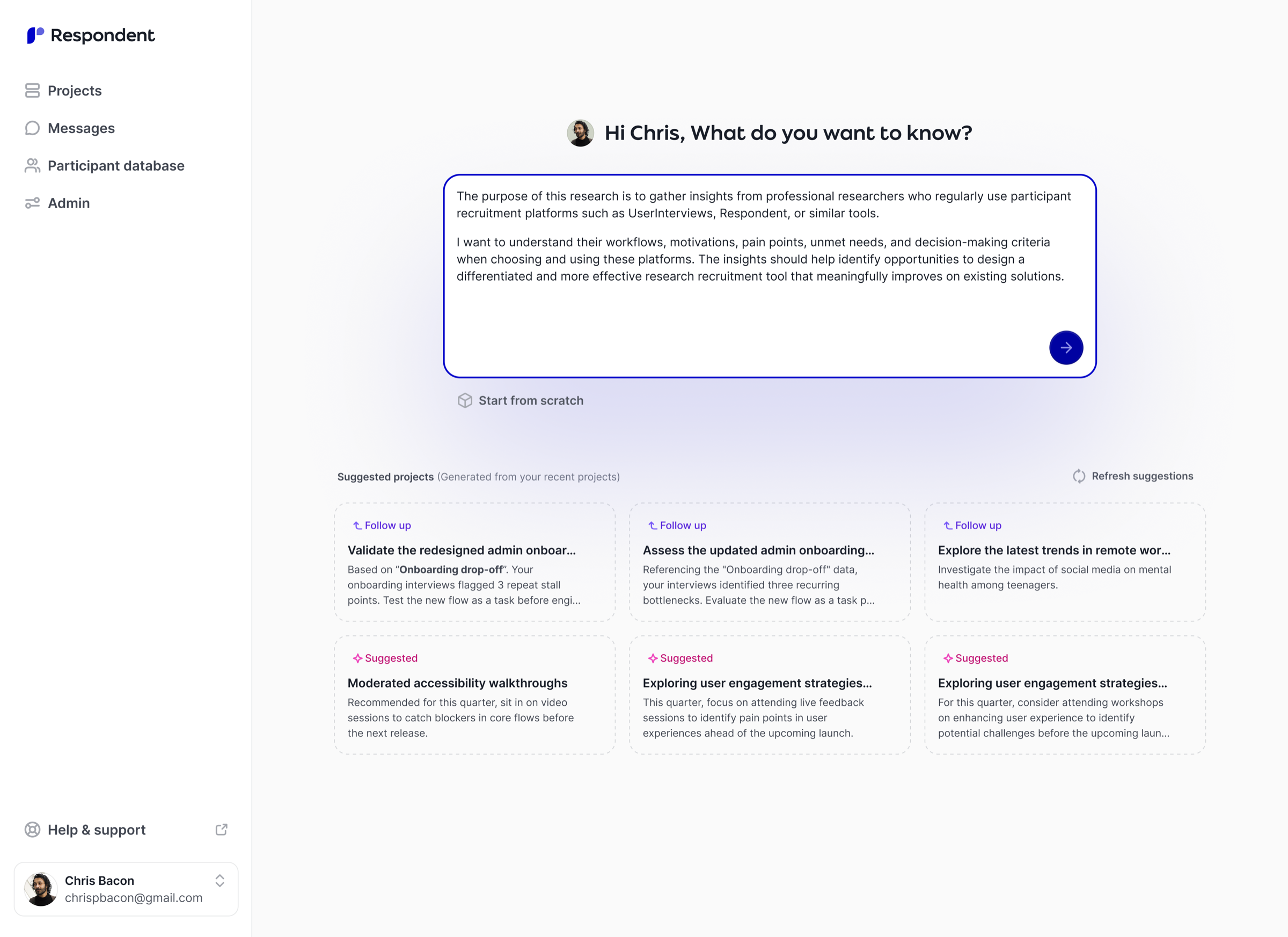 The AI-native Respondent project builder